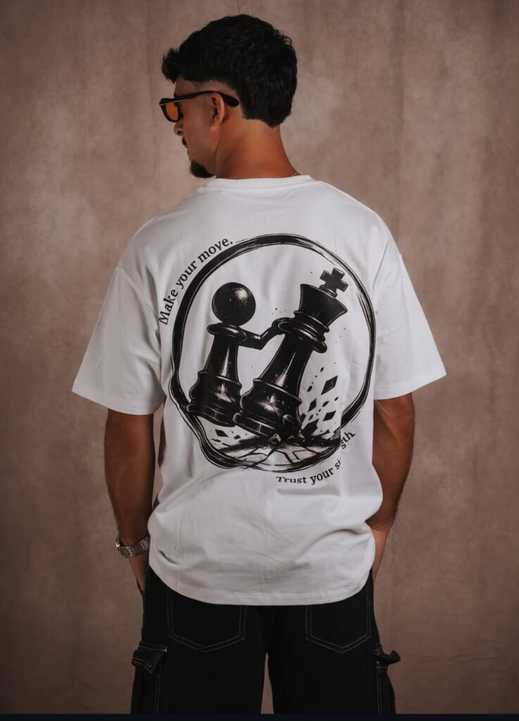 Camiseta Oversize JALEZ "Make Your Move" – White